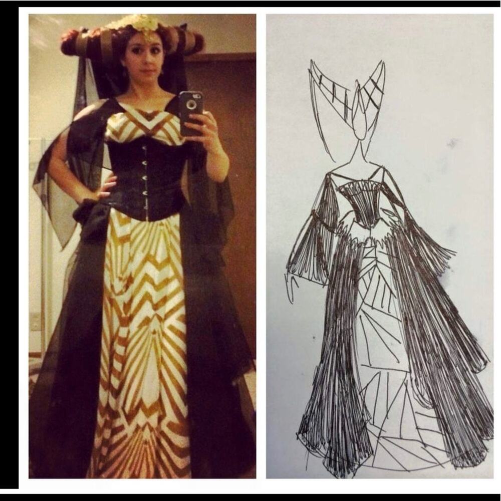 Renaissance fantasy costume and wig